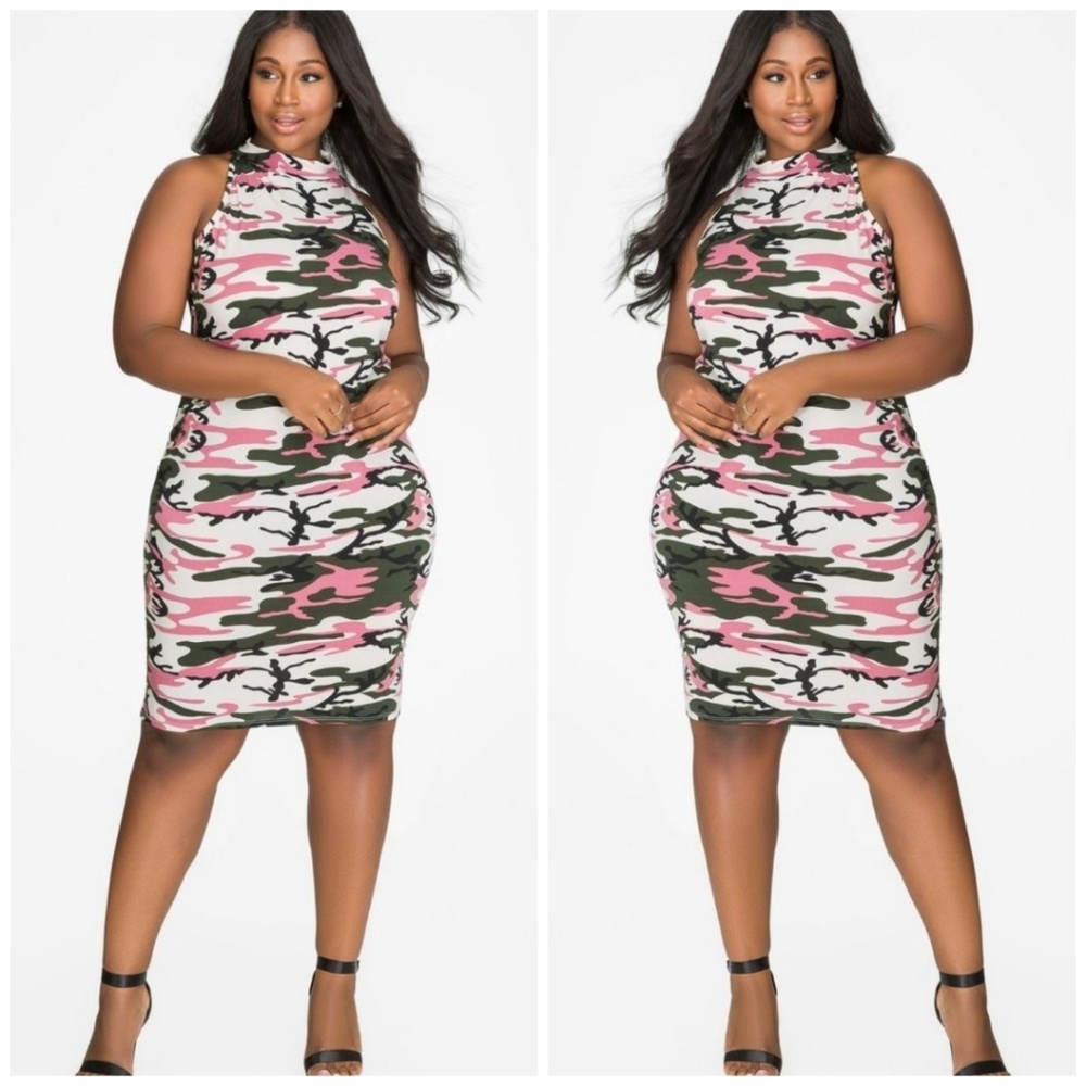Ashley Stewart camouflage dress